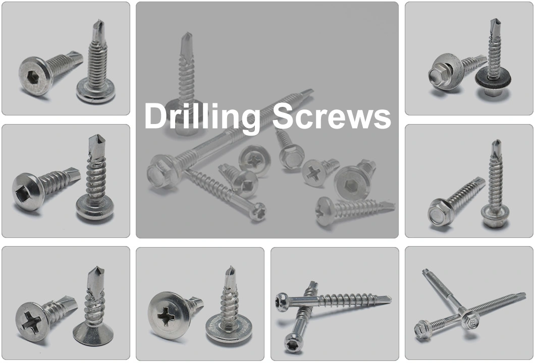 Stainless Steel M4.2 M4.8 #8 #10 Phillips Pan Wafer Head Self Drilling Screws for Sheet Metal