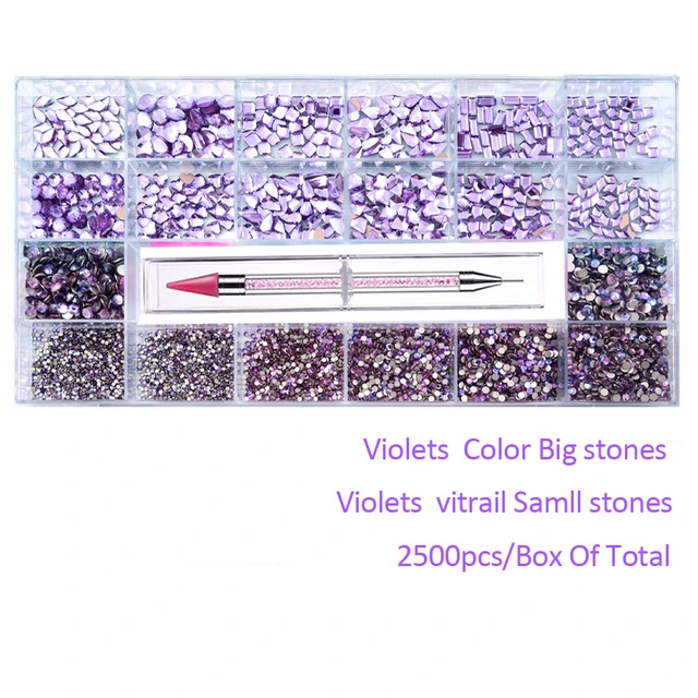 High Quality Nail Art Decoration Crystal Glitters Stone Shaped Rhinestone Nail