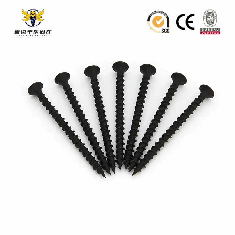 Black Gray Phosphate Self Tapping Horn Head Fine Thread Drywall Screw