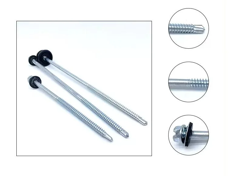 Roofing Wing Teks Sawed Teeth Umbrella Washer Hex Head Self Drilling Screws