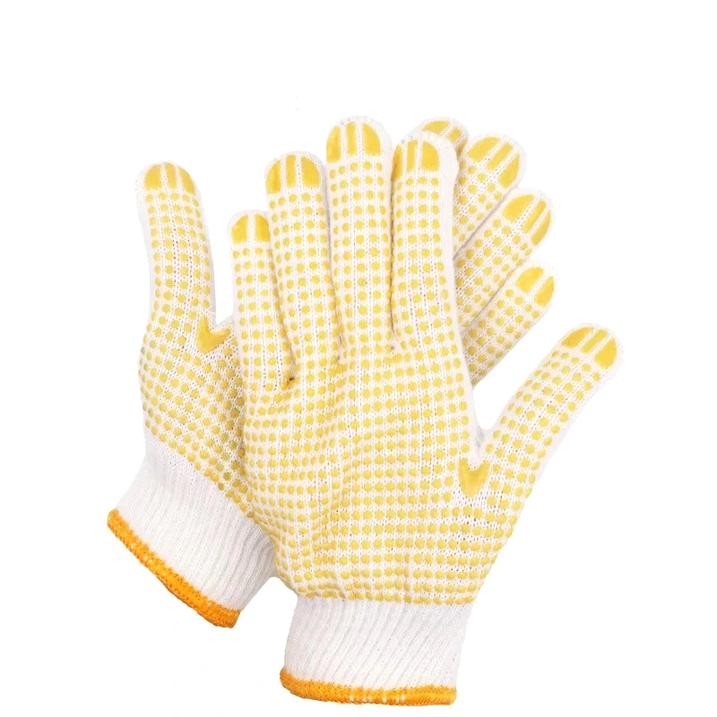 Double Side PVC Pointed Bead Gloves Cotton Dotted Gloves