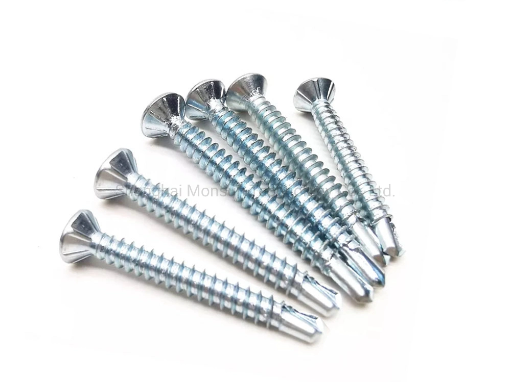 Csk Countersunk Head # pH Drive Galvanized Zinc Plated Self Drilling Point Screw