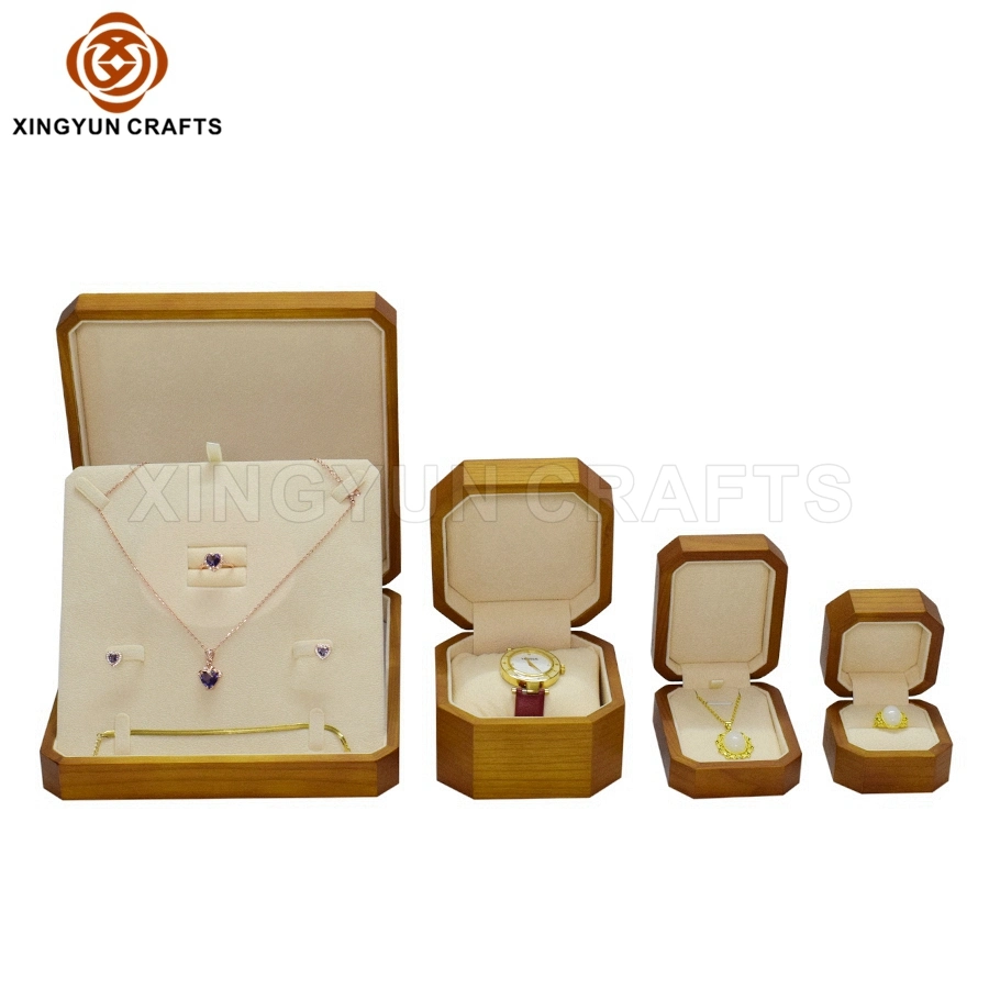 High Quality Glossy Lacquer Wooden Jewelry Ring Diamond Packing Box Gift Package