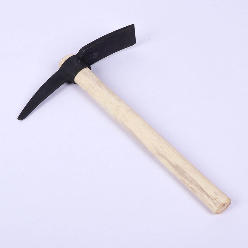 Field Garden Reclamation Wooden Handle Agricultural Pointed Cross Pickaxe Carbon Steel Small Hoe