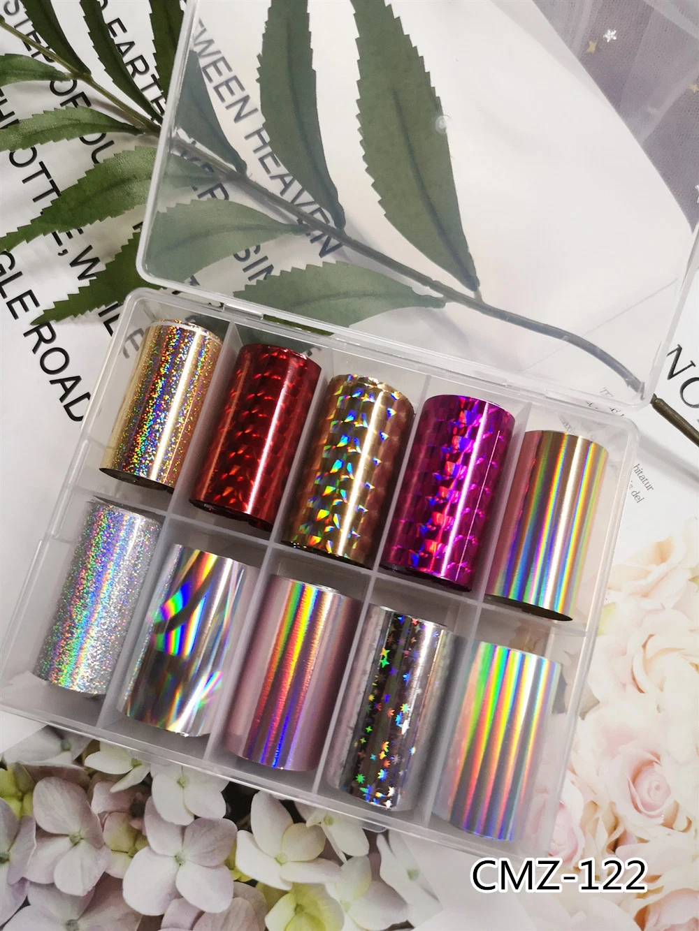 Shiny Nail Stickers 4X100cm Transfer Foil for DIY