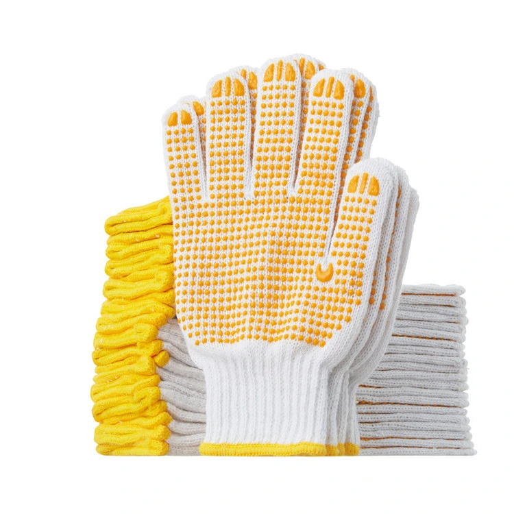 Double Side PVC Pointed Bead Gloves Cotton Dotted Gloves