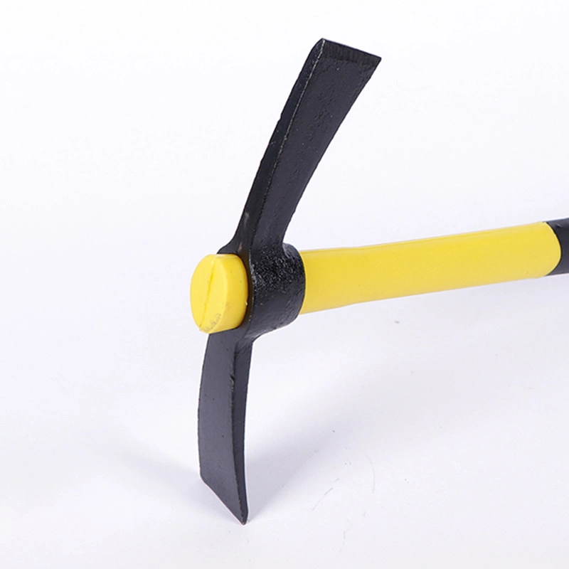 Agricultural Outdoor Garden Reclamation Bag Plastic Handle American Flat Head Pointed Cross Small Hoe Iron Pickaxe