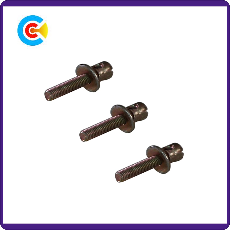 DIN/ANSI/BS/JIS Carbon-Steel/Stainless-Steel 4.8/8.8/10.9 Galvanized Phillip/Slot Flat Pad Combination Lead Screw