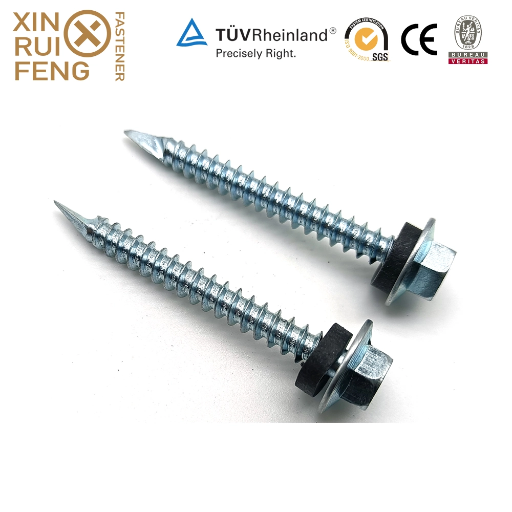 Xinruifeng Fastener China Factory Supply Xinruifeng Spoon Point Zincado Ruspert Roof Hexagon Head Self Tapping Drilling Screws