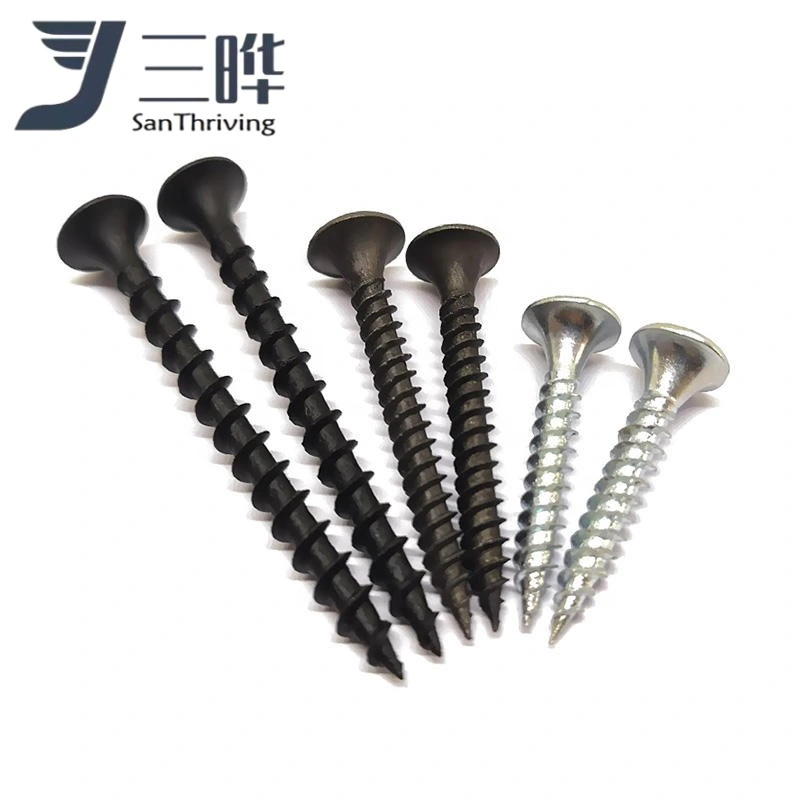 Black/Gray Phosphated Bugle/Flat Head Thread Drywall Screw