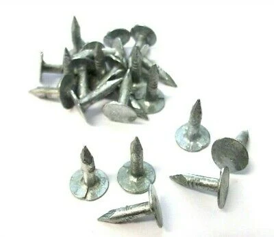 Galvanised Clout Nails Extra Large Head 13mm X 3mm Roofing Felt Nails. Shed