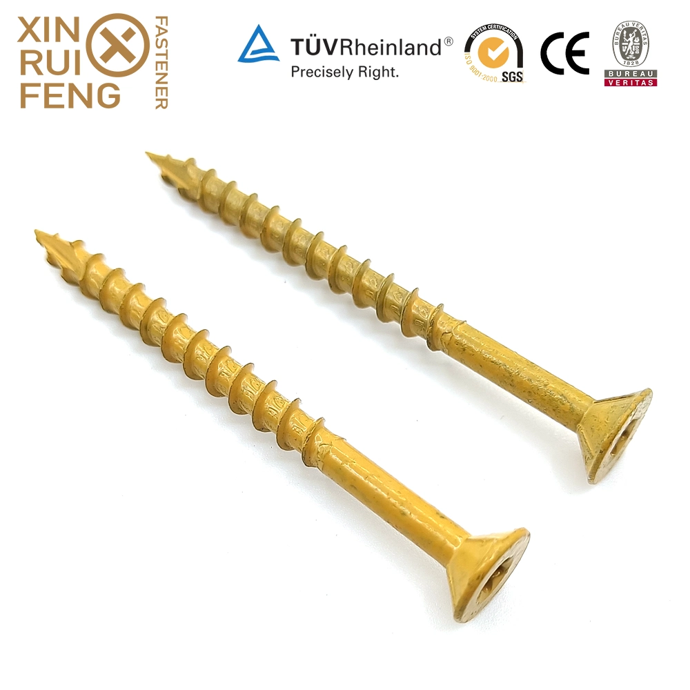 Xinruifeng Fasteners #8X1 1/2&quot; Square Drive Csk Head Saw Tooth Ruspert Wood Type 17 Point Construction Deck Screws