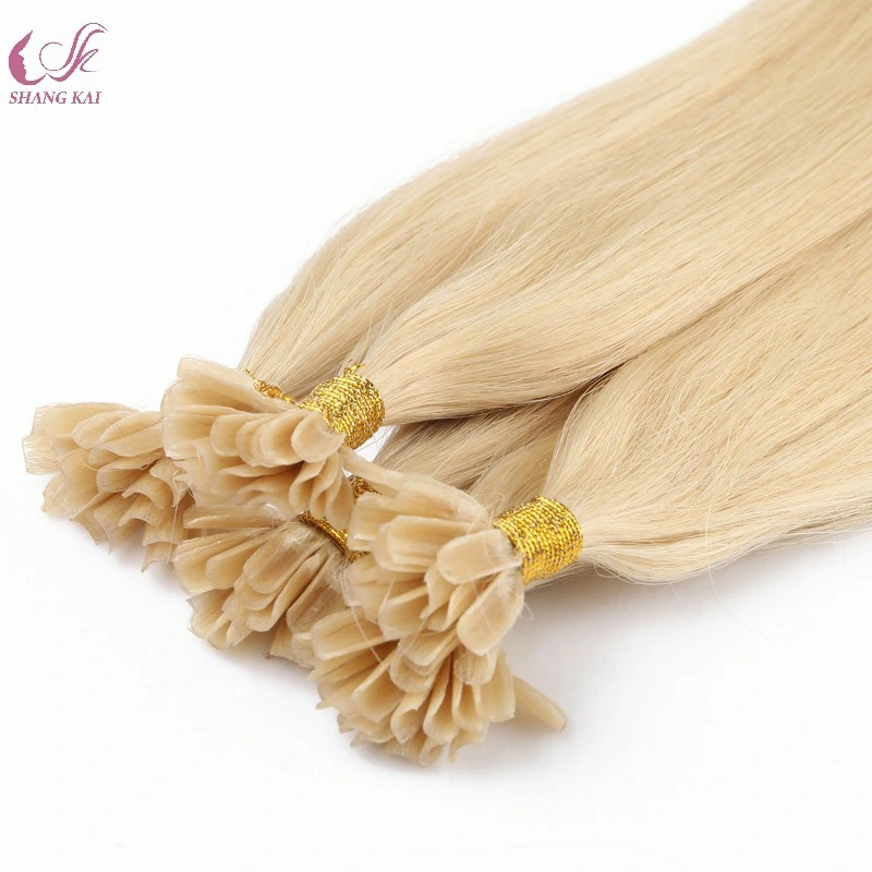 Wholesale Factory Price Unprocessed Remy Virgin European U Tip Nail Tip Hair Extension