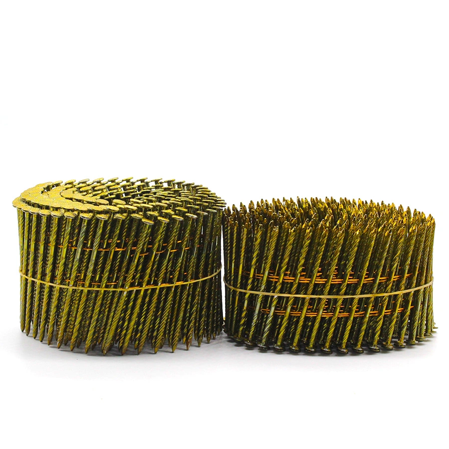 15 Deg Zinc Wire Coil Nails for Construction, Decoration, Packaging