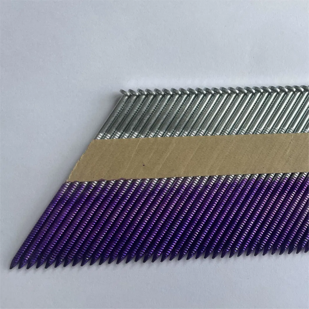 3.1X90mm Ring Shank Purple Paper Strip Nail Framing Nail