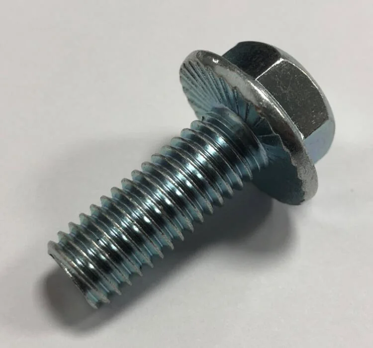 Carbon Steel Hex Flange Bolt Screw with Serration Zinc Plated