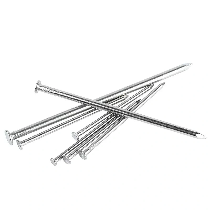 Steel Common Wire Nails Building Polished Flat Head Carpentry Siding Wood Nails for Wood Galvanized Iron Construction Nail