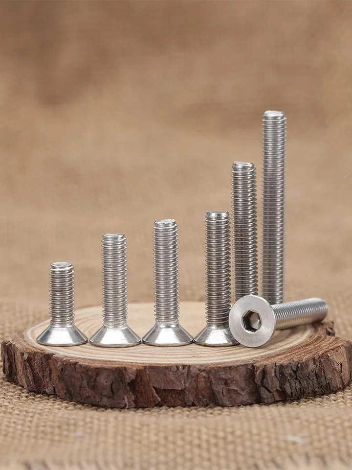 Stainless Steel Hex Socket Allen Grub Screw Brass or Soft Nylon Tip Set Screw with Flat Point