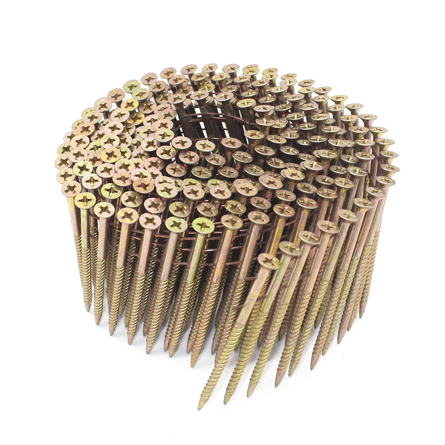 1-1/2X. 12 Wire Coil Philips Head Screw Nails for Wood Frame