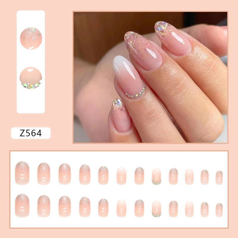 New Diamond Enhancements Medium Long Ballet Nail