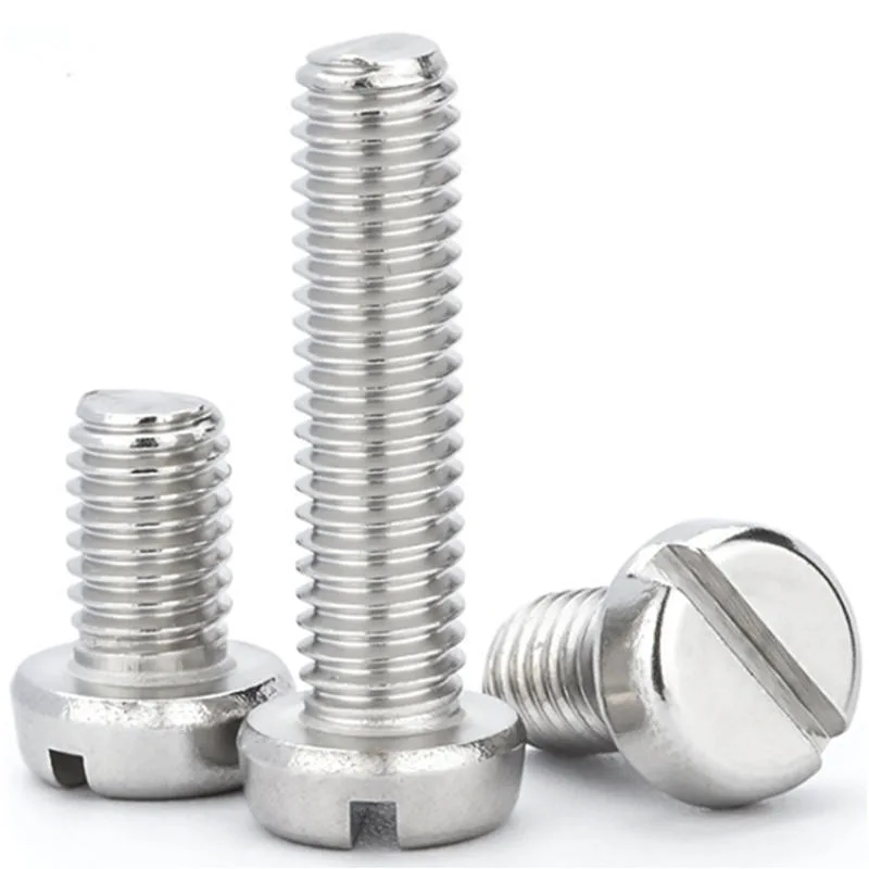 China Factory DIN84 Stainless Steel Slotted Cylindrical Head Screws