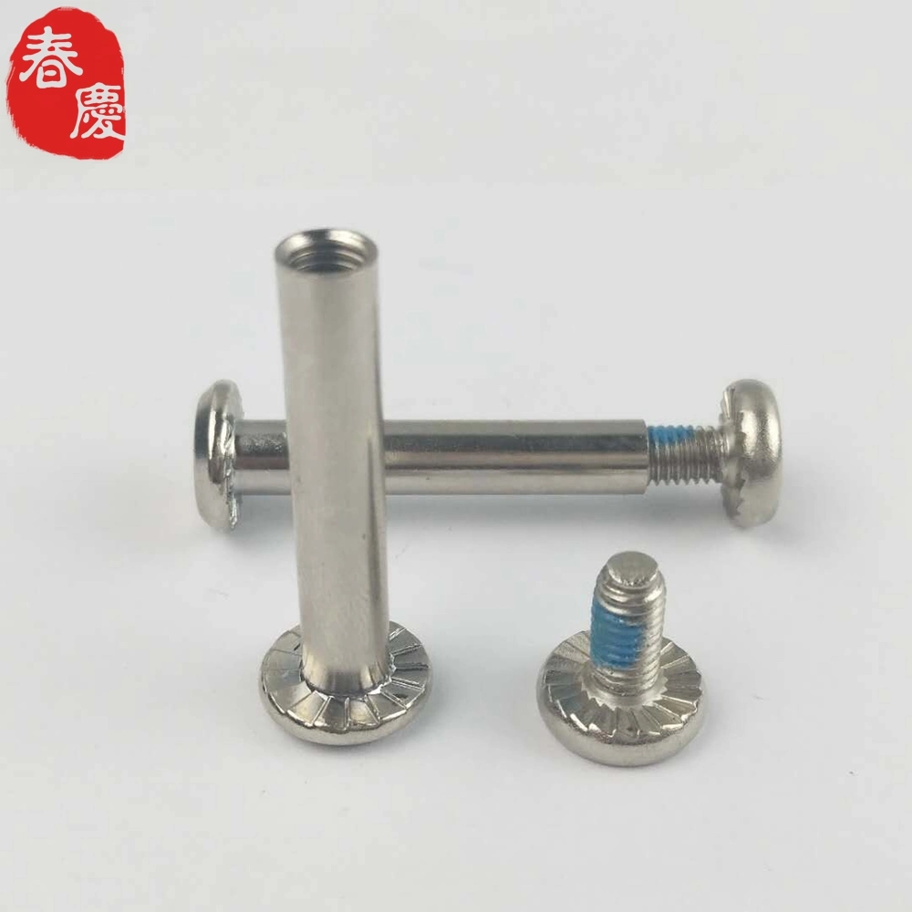 Special Flat Hex Socket Head Male and Female Chicago Screws with Serration