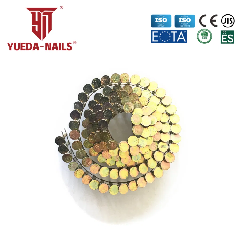 Shanghai Yueda 16 Degree Wire Coil Roofing Nails for Nailer