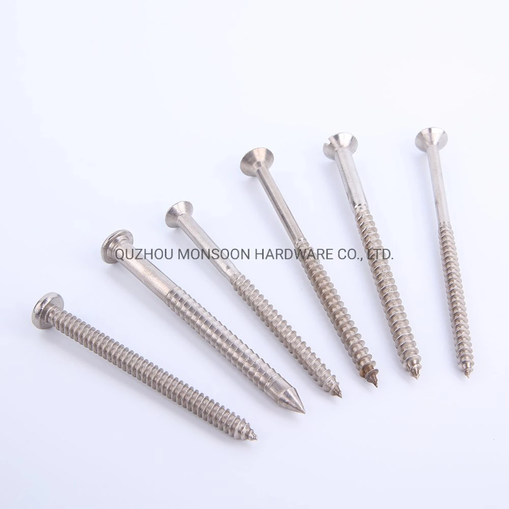 Stainless Steel Phillips Slotted 6 Lobe Square Chipboard Screws