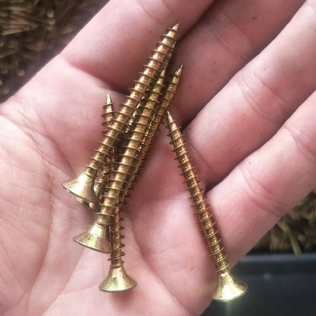 DIN7505 Roofing to Timber 4.8X100mm Pozi Recess Double Head Zinc Plated Fiberboard Screws Wood Screws MDF Screws Chipboard Screws