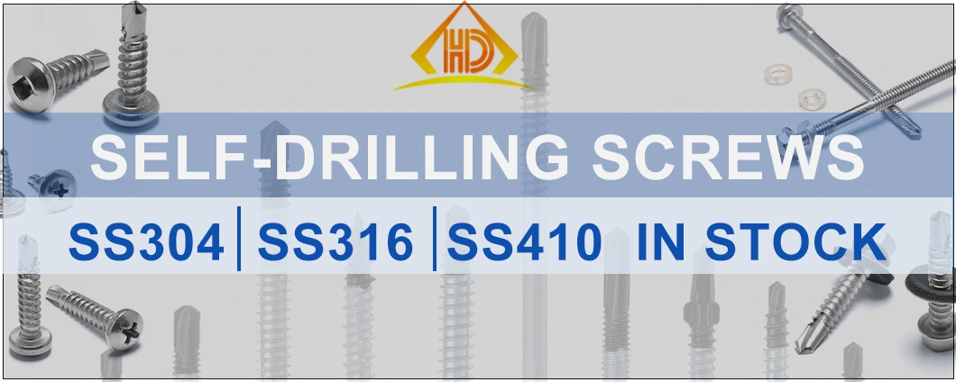 Ss 410 St3.5~6.3 Hex Wafer Head Self Drilling Screws