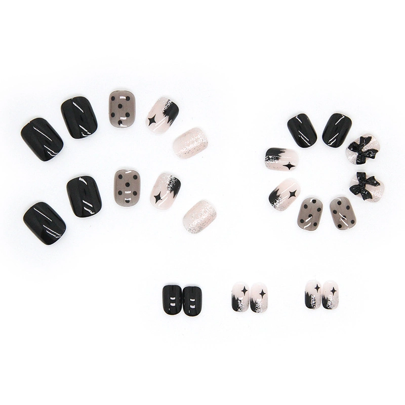 Long Diamond Shaped Nail Plate Powder Transparent Heart Shaped Fake Nails