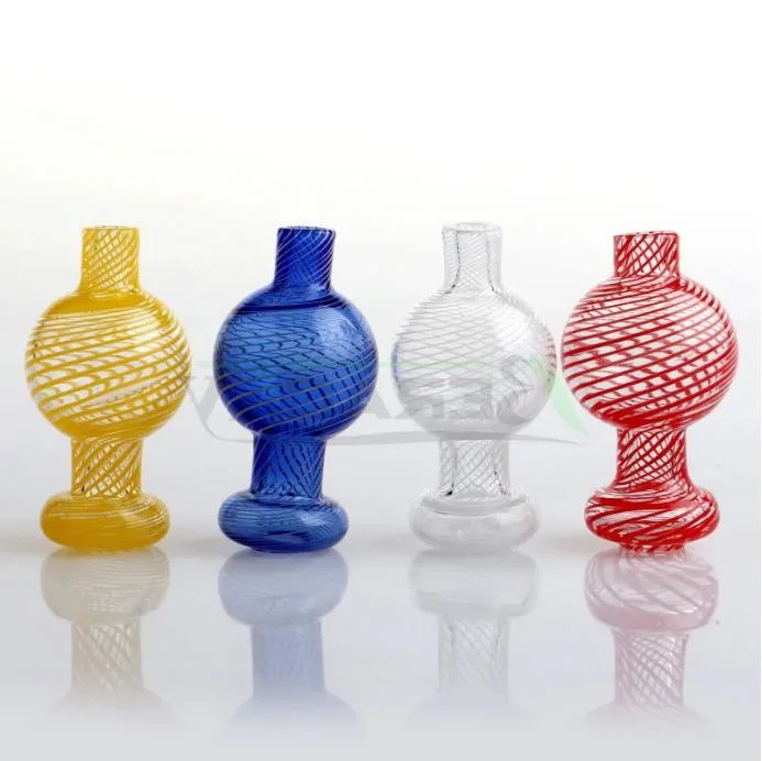 New Beracky Striped Glass Bubble Carb Cap Colorful 25mmod Heady Glass Caps