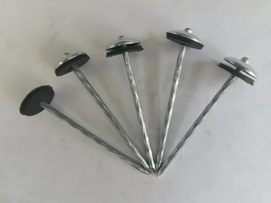 Chinese Factory Supply 2.5 Roofing Nails Galvanized Umbrella Head 25kg spiral Shank Roofing Nails