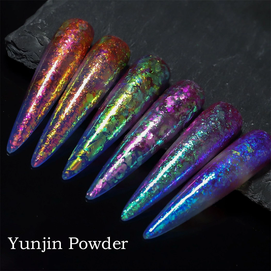 Ice Powder Nail Sequins Japanese Bright Magic Color Reflective Ice Crystal Snow Powder