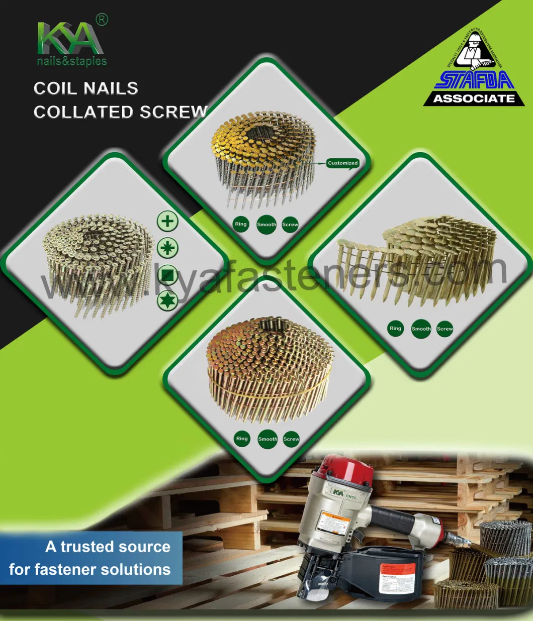 15 Degree Wire Coil Nails for Wooden Pallet