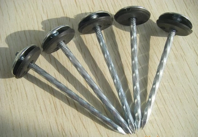 Tianjin Factory Q195 Galvanized Umbrella Head Smooth/Twist Shank Roofing Nails