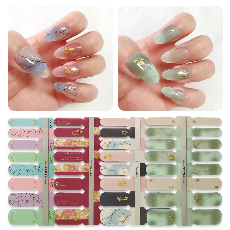 Newest Striped Color Nail Art Stickers