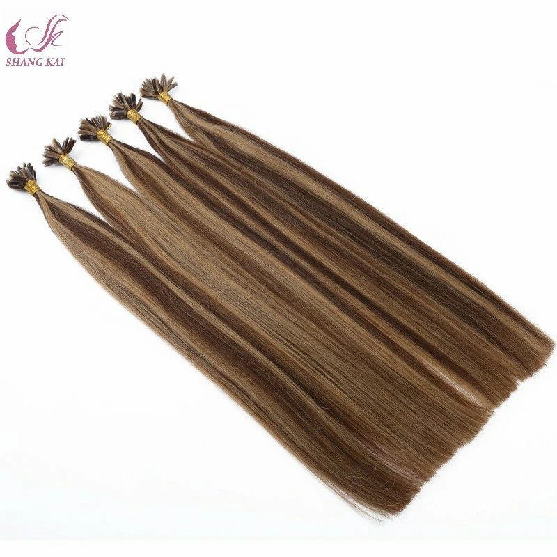 Russian Remy Virgin Human Hair Pre-Bonded Nail Hair 0.5g 0.8g 1g U Tip Hair Extensions