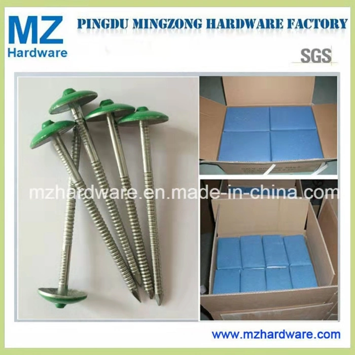 Factory Directly Sale Colorful Head Twisted Shank Twisted Roofing Nail