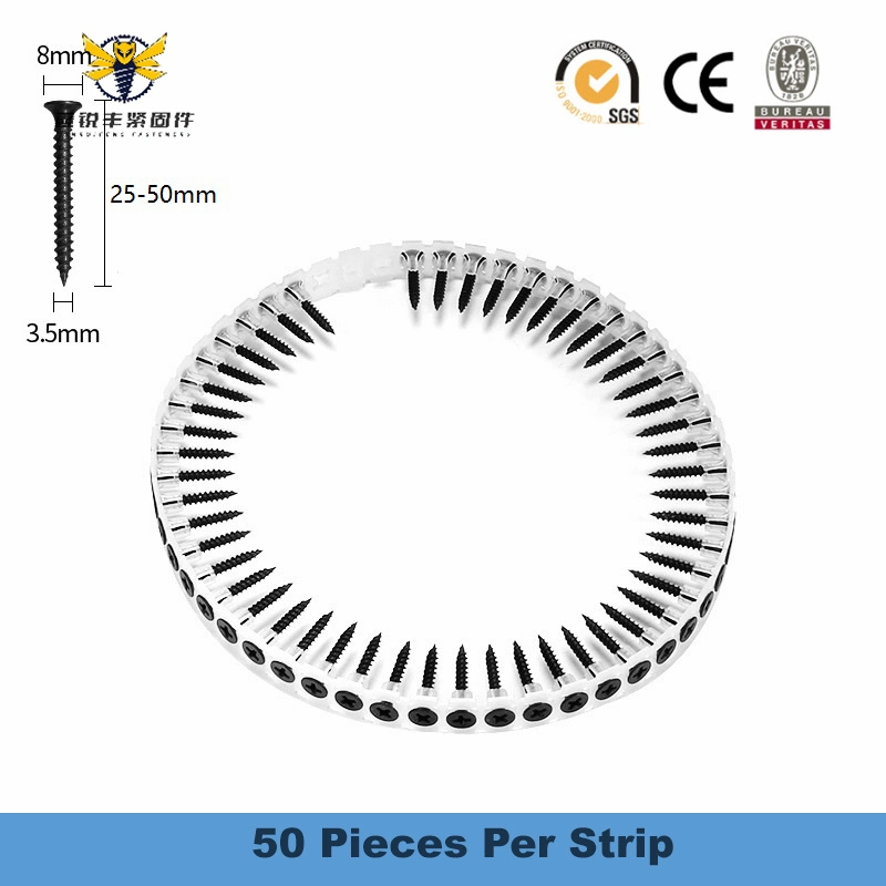 Fine Thread Black Phosphorus Drywall Screw Bugle Head Self-Tapping Screw Woodworking Plasterboard Drywall Screws