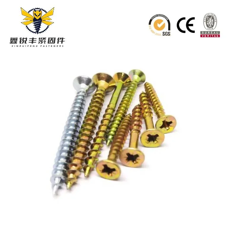 Xinruifeng Fastener North American Pozi Square Drive Csk Head Zinc Ruspert Type 17 Point Wood Construction Chipboard Deck Screws