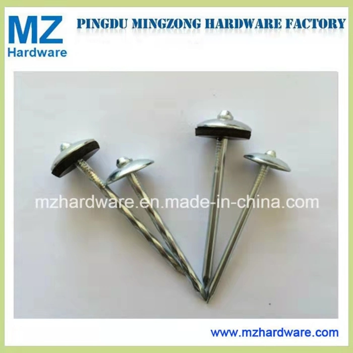 Smooth Twisted Screw Shank Umbrella Head Roofing Nail