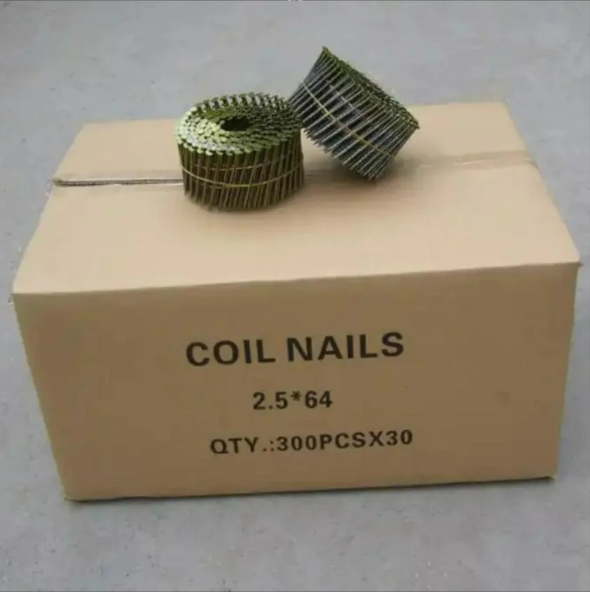 3000 PCS Per Roll Pallet Jumbo High Load Jumbo Coil Nails for Automatic Pallet Machine 2-1/4&prime;&prime;x0.099&prime;&prime; (2.5X57mm)