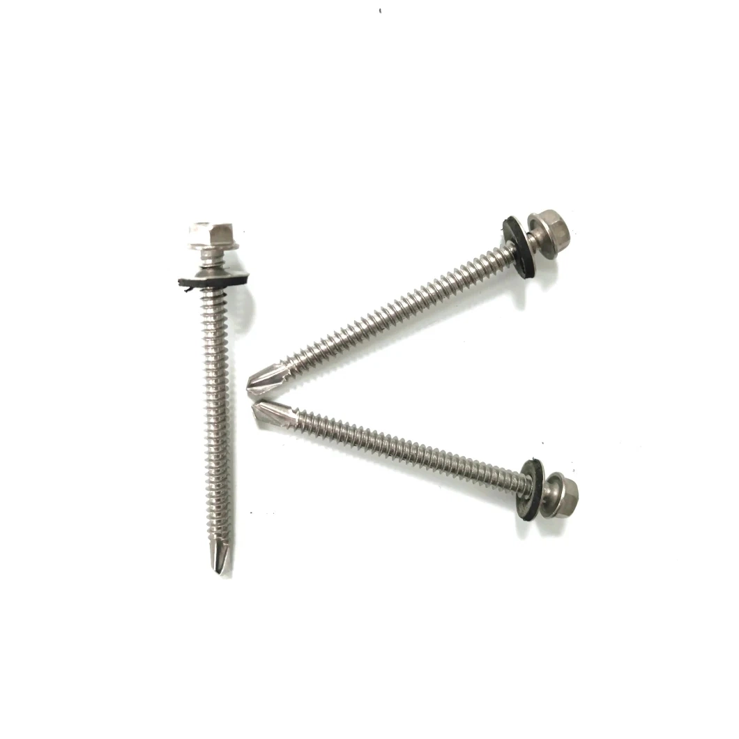 SS304 410 Modified Truss Wafer Phillips Head Tek Roofing Self Drilling Screws for Sheet Metal