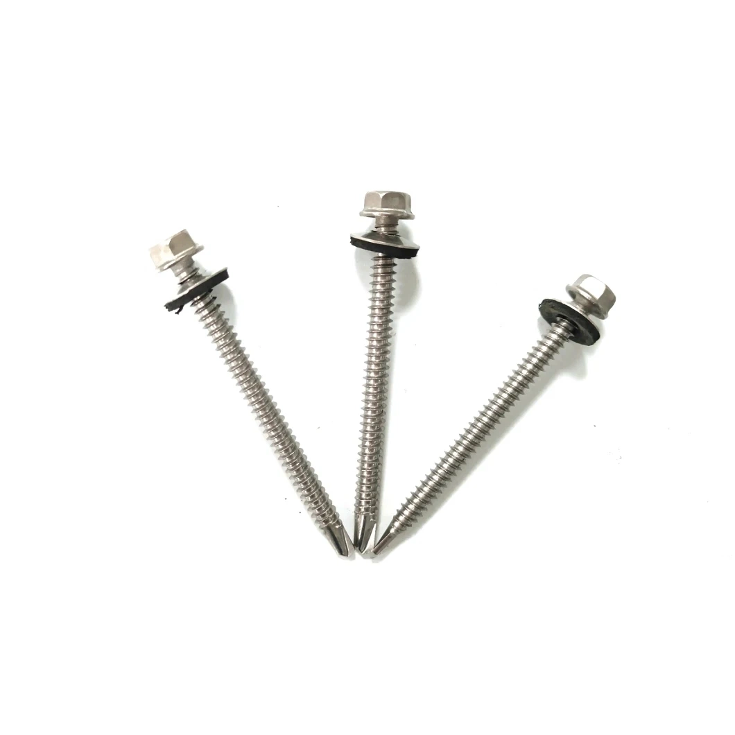 SS304 410 Modified Truss Wafer Phillips Head Tek Roofing Self Drilling Screws for Sheet Metal