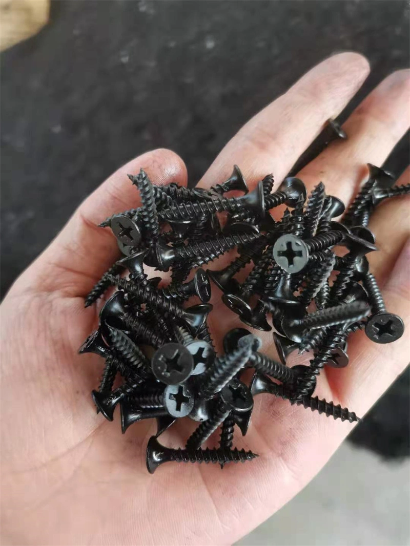 3.5mm 25mm Gypsum Screws Black Phosphated Bugle Head Plasterboard Screw