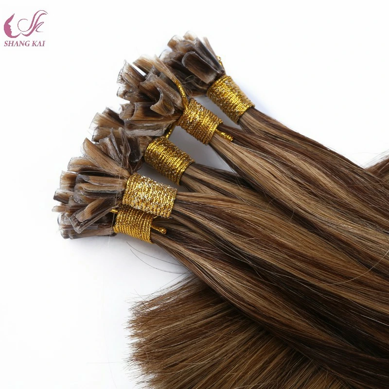 Russian Remy Virgin Human Hair Pre-Bonded Nail Hair 0.5g 0.8g 1g U Tip Hair Extensions