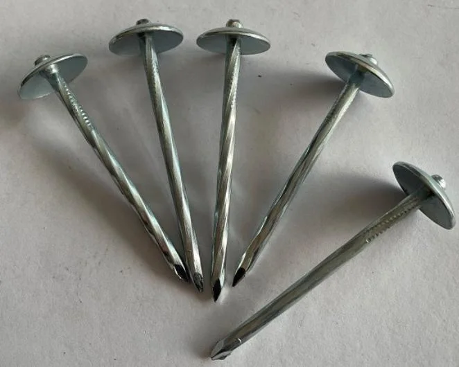 Hot Sale Umbrella Head Twisted Shank Roofing Nail with Washers