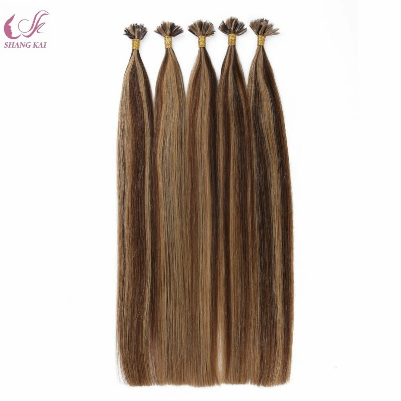 Russian Remy Virgin Human Hair Pre-Bonded Nail Hair 0.5g 0.8g 1g U Tip Hair Extensions