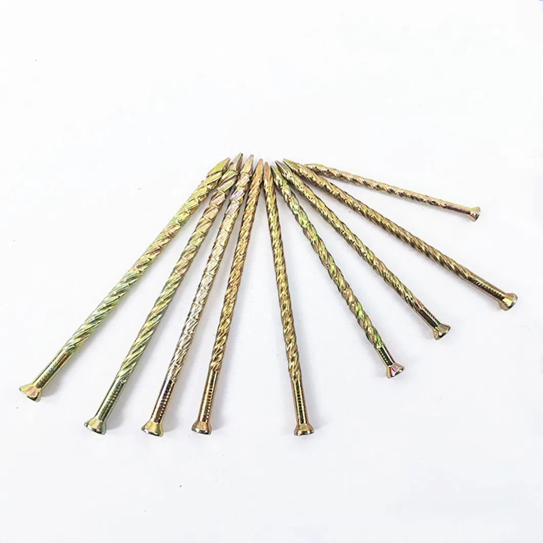 Spiral Expansion Nailsgalvanized Floor Nail Color Zinc Coated Flooring Nails